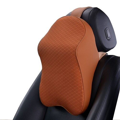 Bil nakkepude memory foam nakkestøtte understøtter multifunktionel nakkestøtte pude & lændestøtte til bil lindre hoved nakkesmerter: Orange