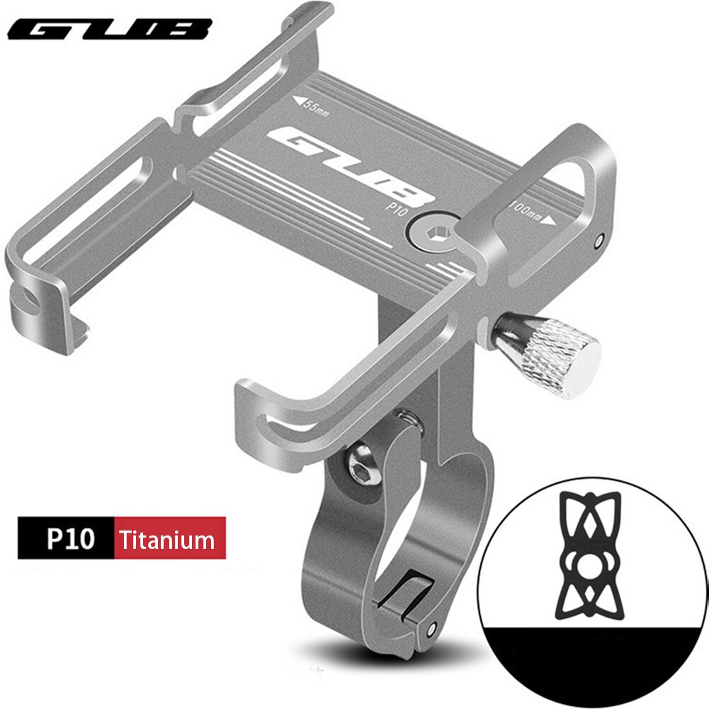 GUB P10 P20 P30 G81 G-81 - 81 Bike Phone Holder 3.5 7.5 inch Device Bicycle Phone Stand Scooter Moto Mount Handlebar Clip: GUB P10 Silver