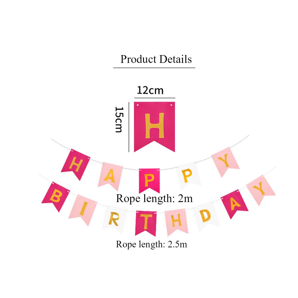 Grattis på födelsedagen banner första födelsedag pojke flicka part leveranser papper krans bunting banner baby shower födelsedag dekoration