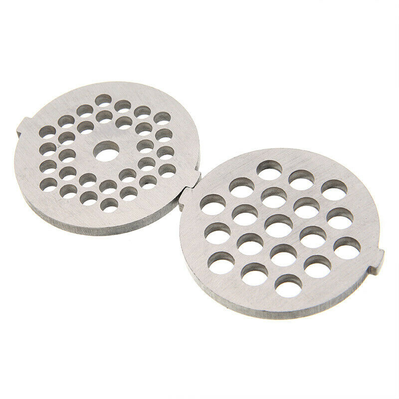 2x Cutter Schneiden Klinge + 2x Fleisch Zerhacker Platten Fleischwolf Teil Für MG30/60 Schleifer
