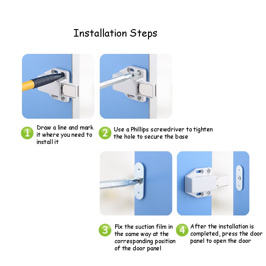 Tryck för att öppna lådskåpet fångar hushållsapparater beröringslås propp rebound dörr skåp garderob dörr rebounder