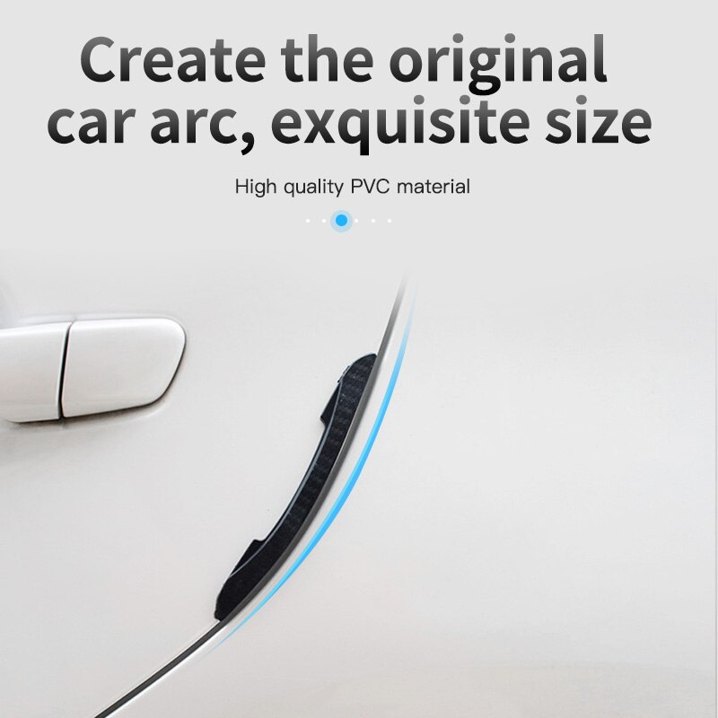 KUULAA 4Pcs Car Anti-Collision Strip Car Door Guard Protector Door Edge Trim Guards Styling Moulding Anti-Scratch Sticker