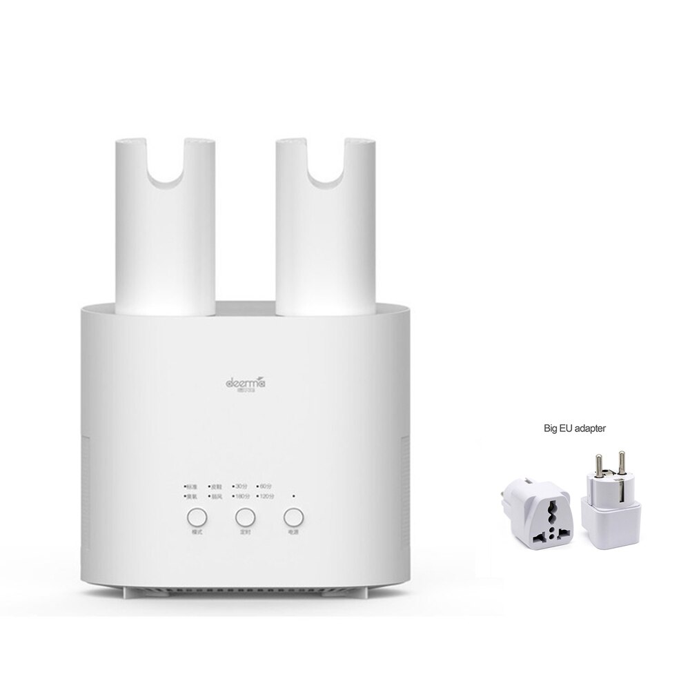 Original Xiaomi Deerma HX10 Intelligent Multi-Function Retractable Shoe Dryer Multi-effect Sterilization U-shape Air Out: Add Big EU Adapter