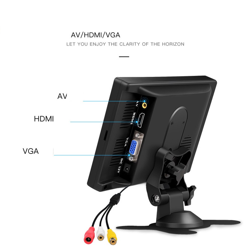 7 inch Widescreen HD 1024 * 600 Small LCD Monitor with AV / VGA / HDMI-Compatible Mini Desktop LCD Monitor
