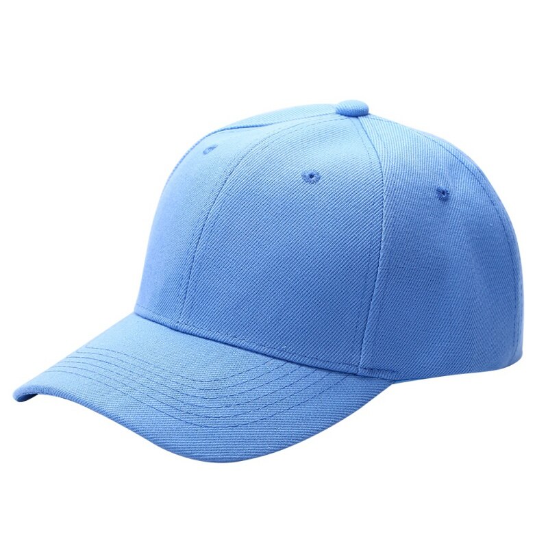 Summer Baseball Cap Hip-hop Adjustable Cotton Hat Casual Multicolor Hat Men's Sports Cap: Sky Blue