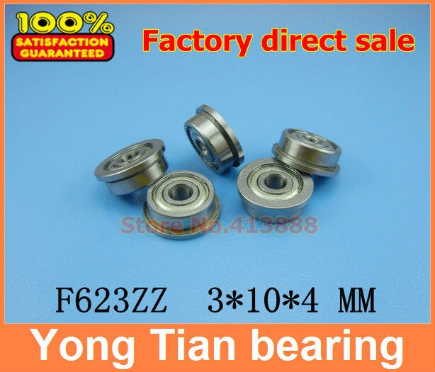 F623 SF623 SF623ZZ F623ZZ F623-2Z F623Z zz z 2z Flange Flanged Deep Groove Ball Bearings 3 x 10 x 4mm 3*10*4 MM