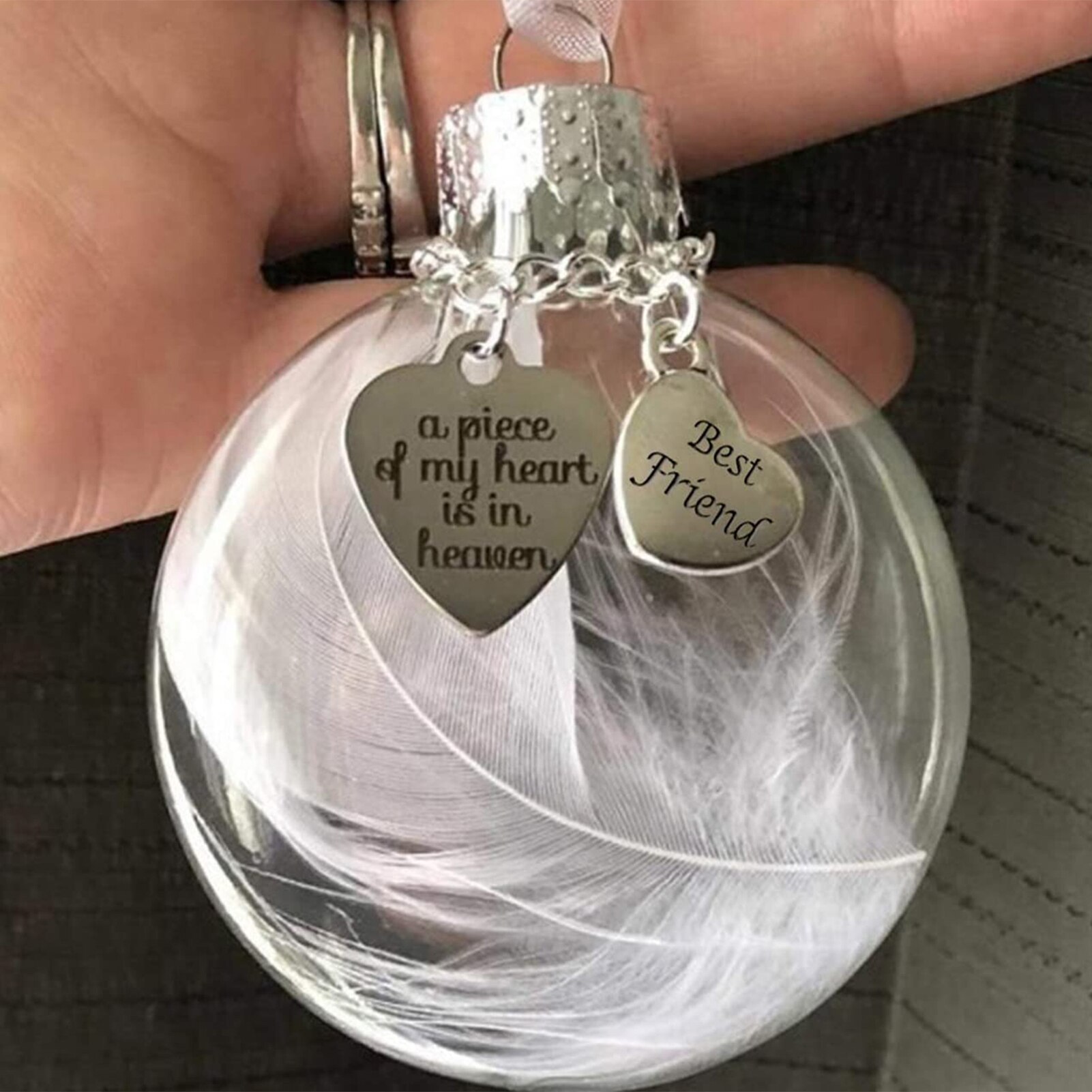 Na czubek choinki bombka Badminton pióro piłka pamiątki Ornament szklane dekoracje wiszące moje serce bombki