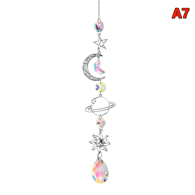 Ciondolo Acchiappasole In Cristallo K9 – Prisma Con Albero Della Vita E Pietre Chakra, Multicolore