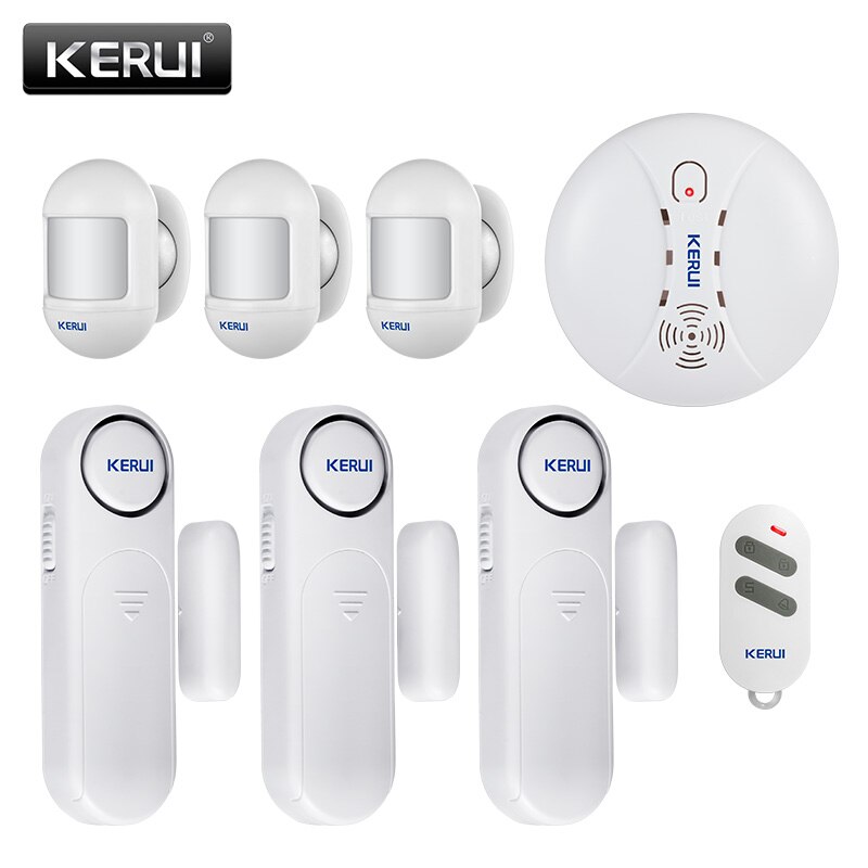 Corina 300ft 120dB Draadloze Deur/Raam Sensor Alarm Anti-Diefstal Deur Alarmen Afstandsbediening Voor Home Safety Security pir Rook: KIT11 Alarm