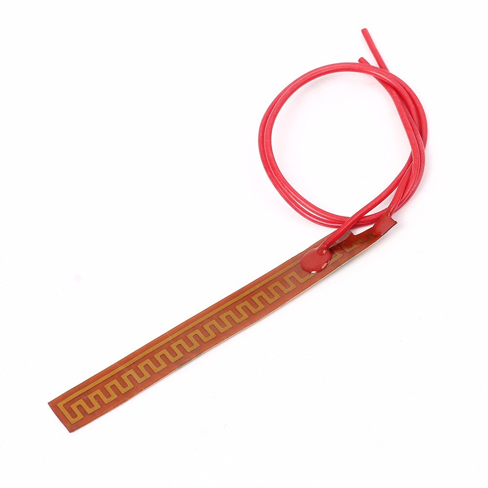 10mm x 93mm 12V 12W Pi Polyimid Electrotherma Heizung Film Platte Erhitzt Heizung Membran Band Platte schnelle Vorwärmen