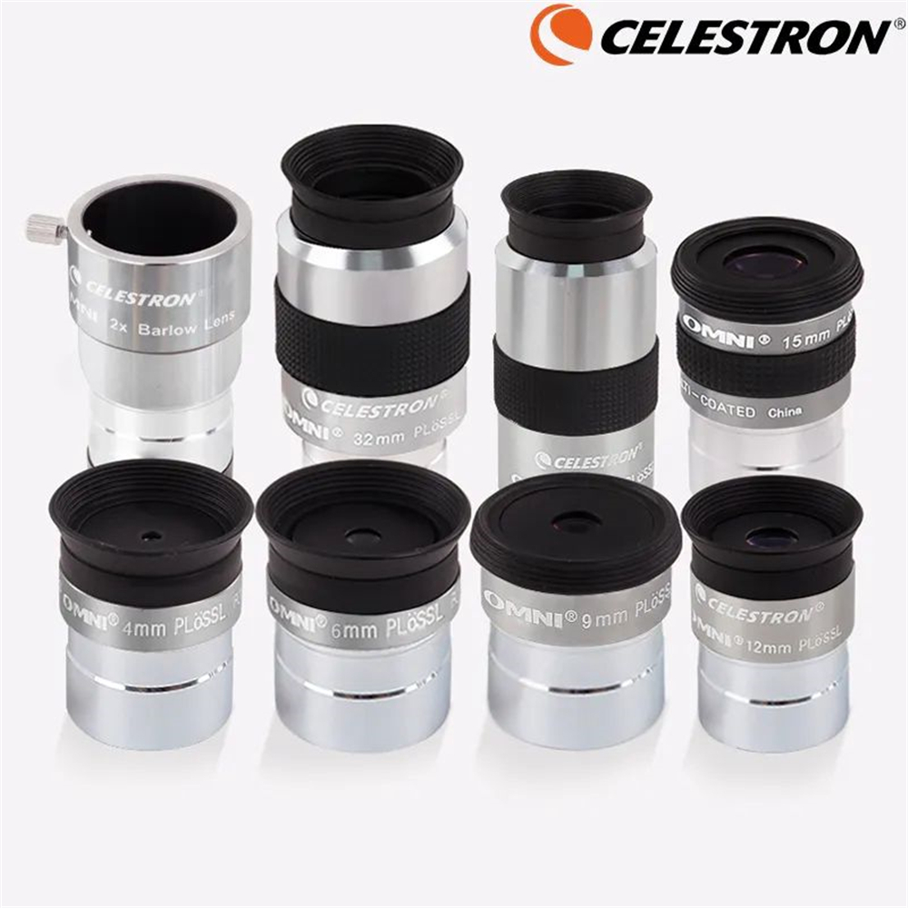 Celestron 1,25" Omni Plössl Okular für Astronomie-Teleskop 4/6/9/12/15/32/40mm/2X Barlow-Objektiv