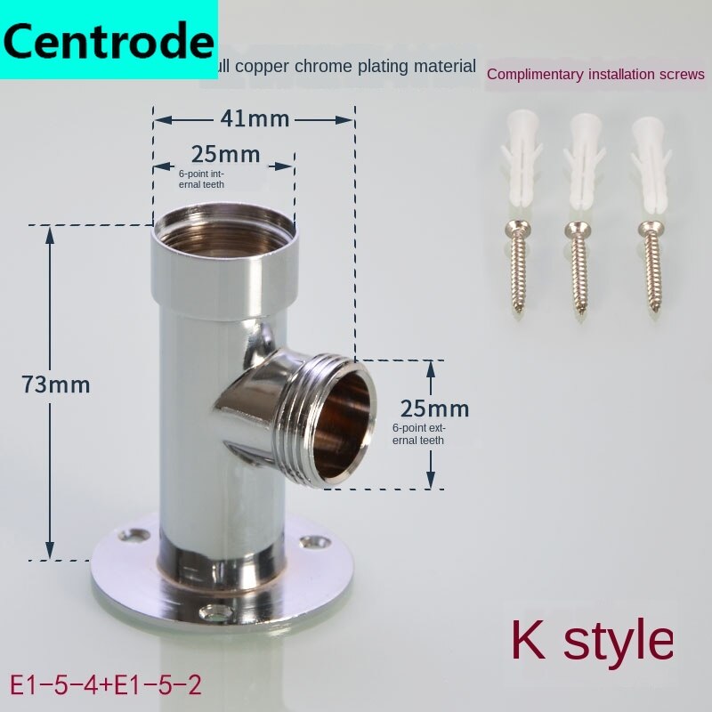 Faucet mount 1/2IN connector accessories surface mounted wall 3/4IN copper concealed change surface mounted modified bracket: K