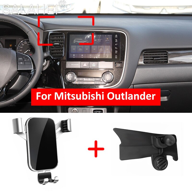 Cool voiture support de téléphone portable pour Mitsubishi Outlander MK3 ~ support de téléphone support accessoires d'aération pour Smartphone