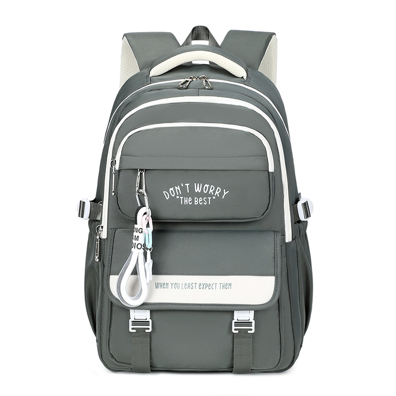 Mädchen-schulrucksack, schultasche, Laptop-Rucksack für Teenager, freizeit-reiserucksack, büchertasche, wasserdichter freundlicher-schulrucksack: Grau