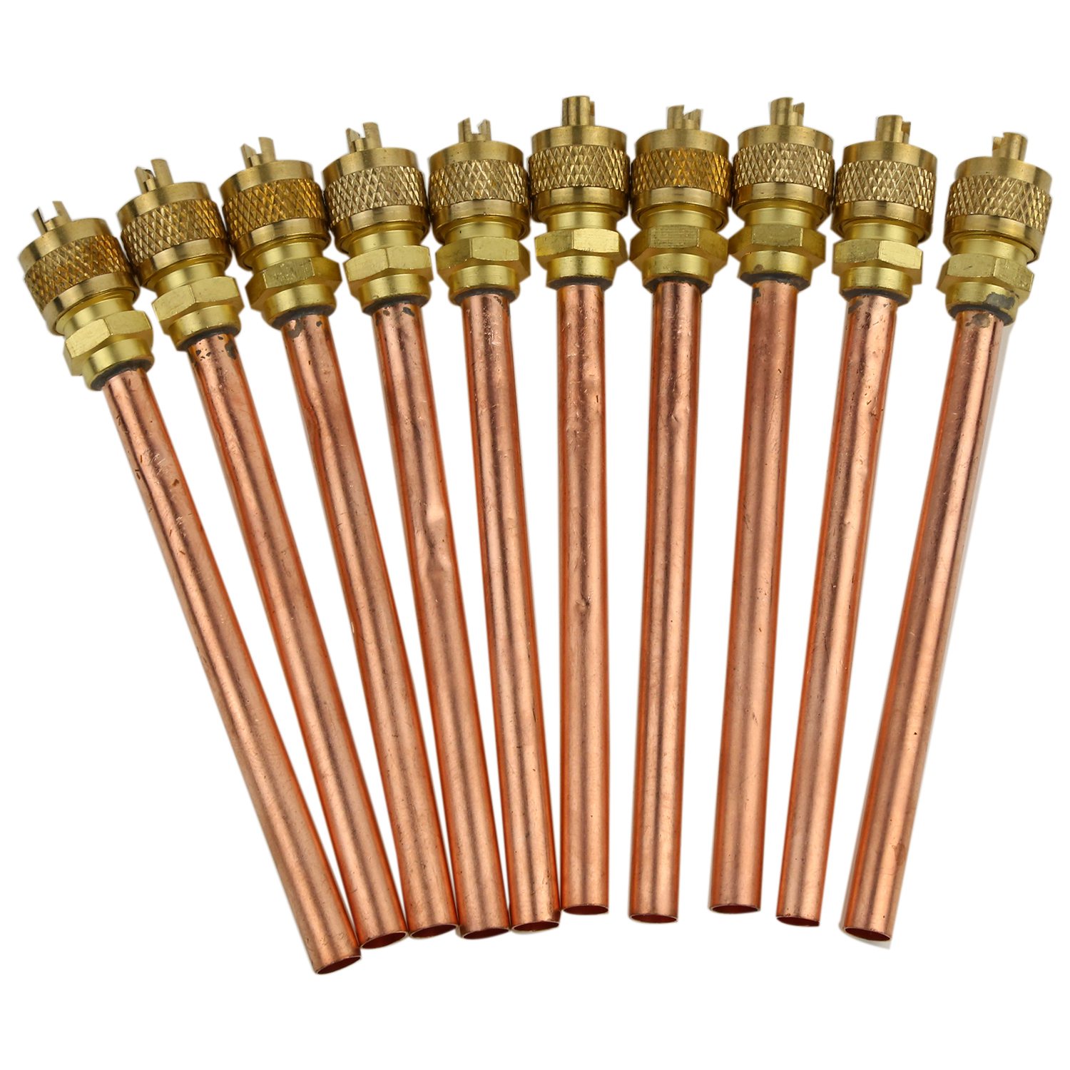 10 Stks/partij Service/Toegang Ventiel 1/4 &quot;Sae 1/4&quot; Od 4 &quot;Stem Sterke Mayitr Metalen Kern Ac air Conditioner Koeling Toegang Ventiel