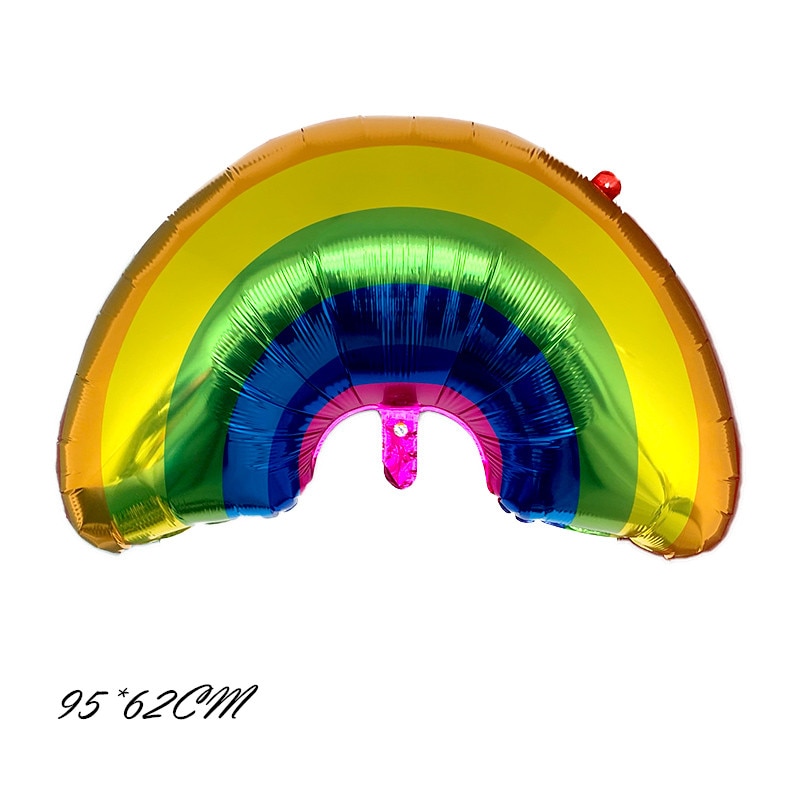 1Pcs Cartoon Regenboog Glimlach Blauwe Wolk Zon Folie Ballon Kids Speelgoed Voor Bruiloft Gelukkige Verjaardag Party Decor Baby douche Globos