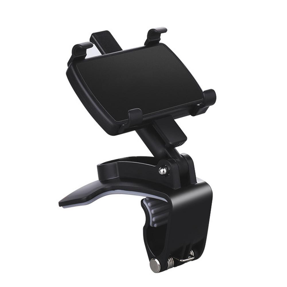 Car Phone Holder 360 Degree Mobile Phone Stands Rearview Mirror Sun Visor In Car GPS Navigation Bracket Retractable Stand: A