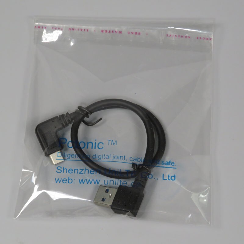 PCTONIC typ-C zu USB3.0 EINE männlichen Adapter kabel typ-A stecker zu USB3.1 typ-C 90 grad Rechts Winkel gebogen biegen kurze kabel 30cm
