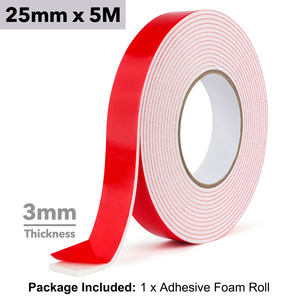 Rollo de espuma adhesiva de doble cara de 131 pies, cinta de espuma 3D Stciky para tarjetas Shaker, fotos, cartulina, página de planificador, decoración del hogar, fabricación de tarjetas: Transparente