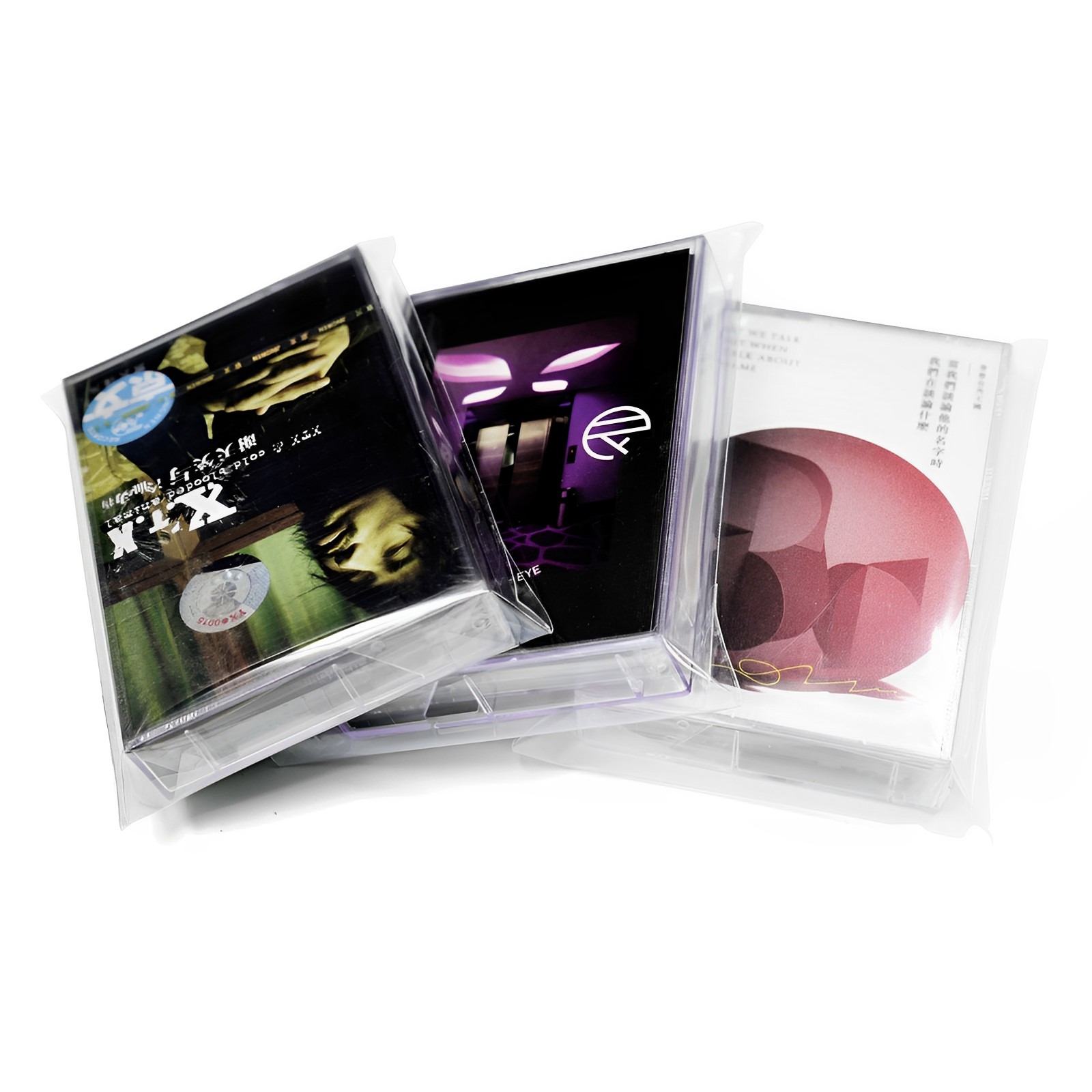 20PCS Resealable Cassette Tape Bags Clear Dust-proof Protective Outer Sleeves for Cassette Tape