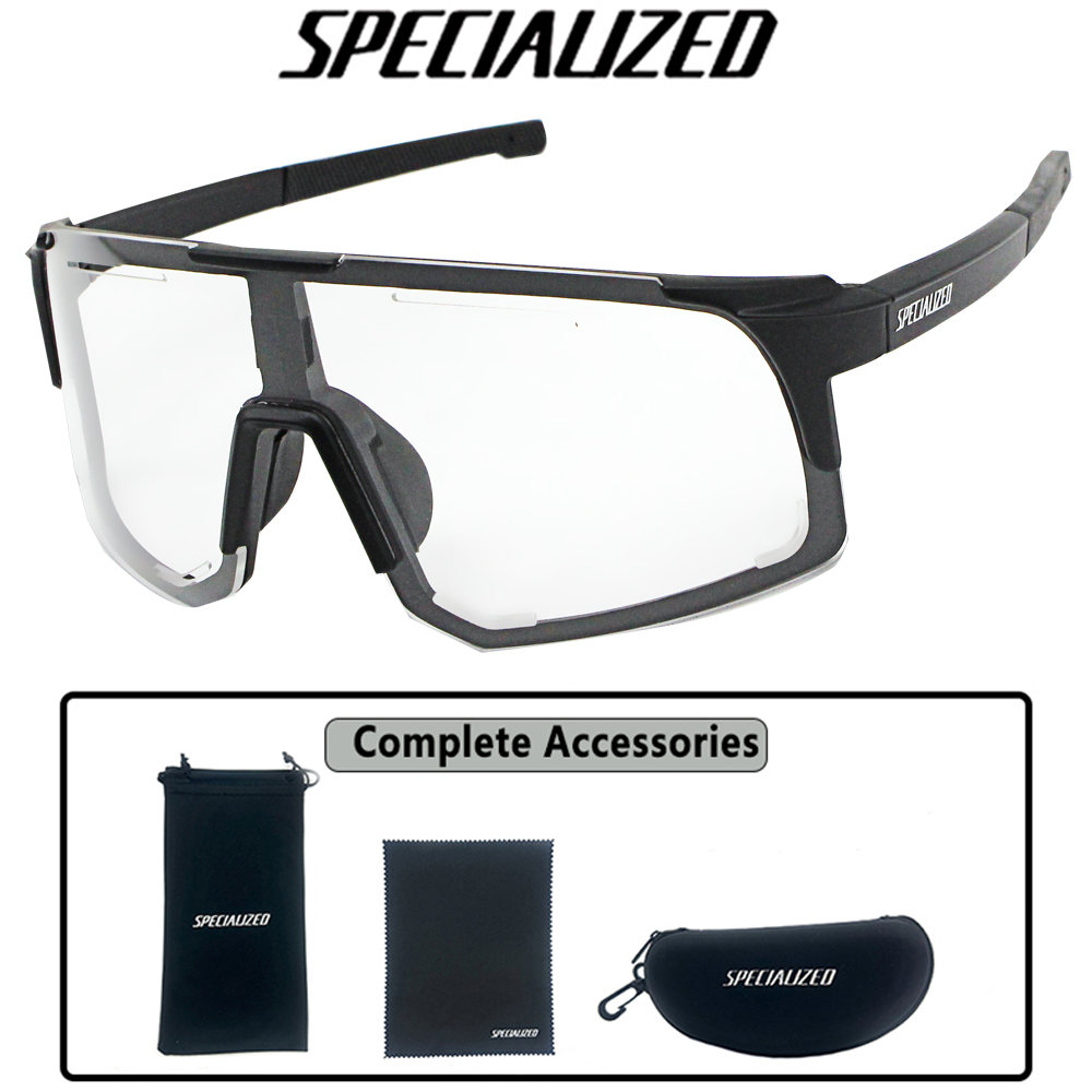 Specialiserade cykelsolglasögon män kvinnor mountainbike vägglasögon cykling utomhussportglasögon vandringsglasögon: Klar