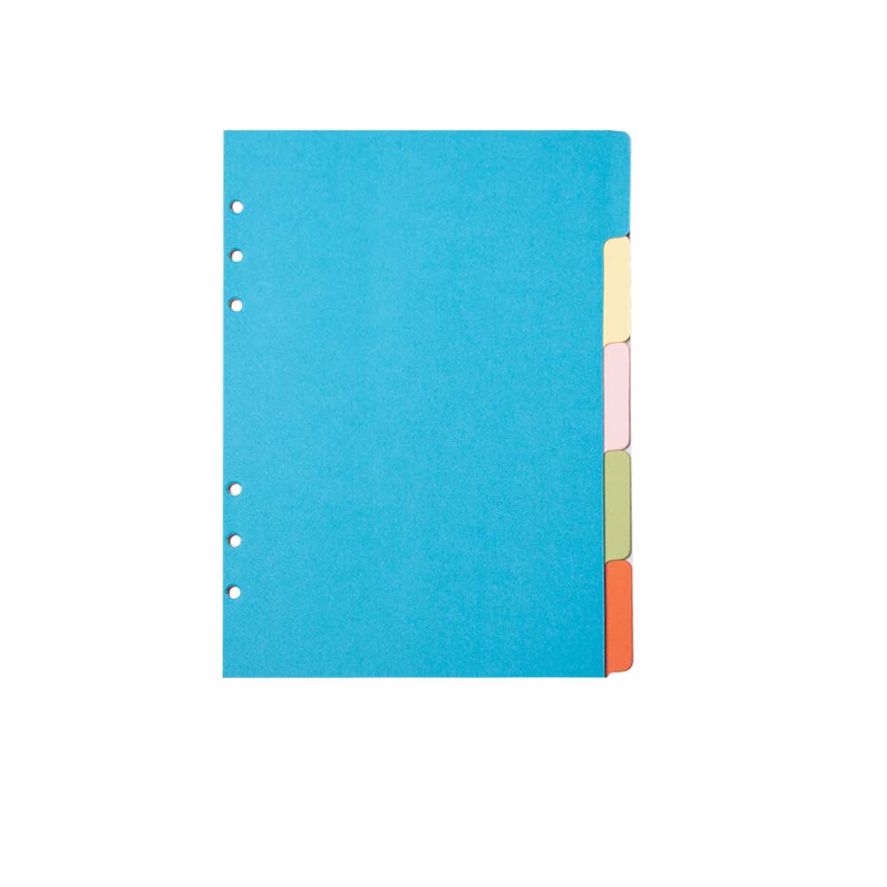 Coloré épais papier séparateur anneaux cahier 6 trous Index Page A5 A6 feuilles mobiles journal catégories clins journal: color / A5