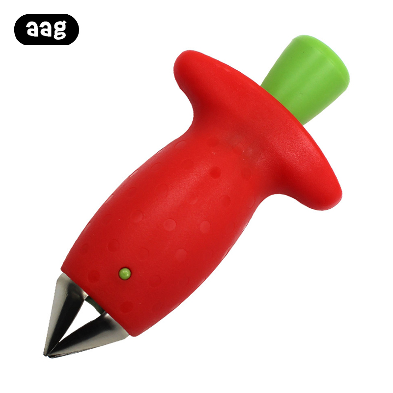 Kitchen Fruit Gadget Tools Strawberry Huller Metal Tomato Leaf Top Remover Kitchen Accessories Strawberry Stem Remover Gadget