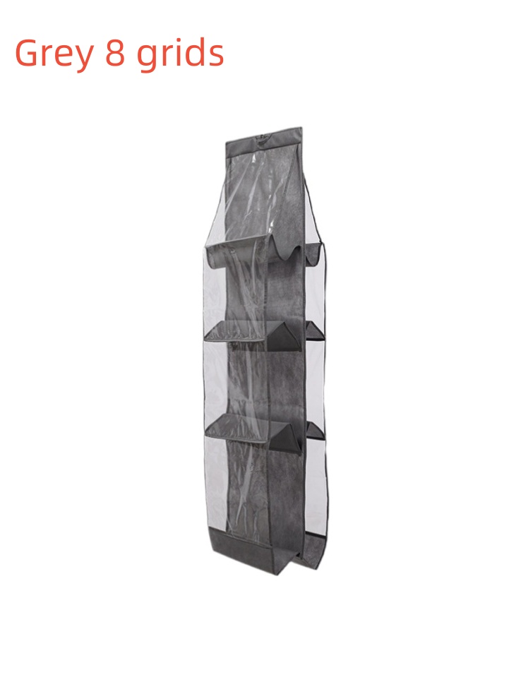 Organisateurs de placard suspendus pour sac à main ou sac à main, 6/8 grilles, cintre Transparent pour vêtements et soutien-gorge, rangement sur le mur, 1 pièce: YELLOW