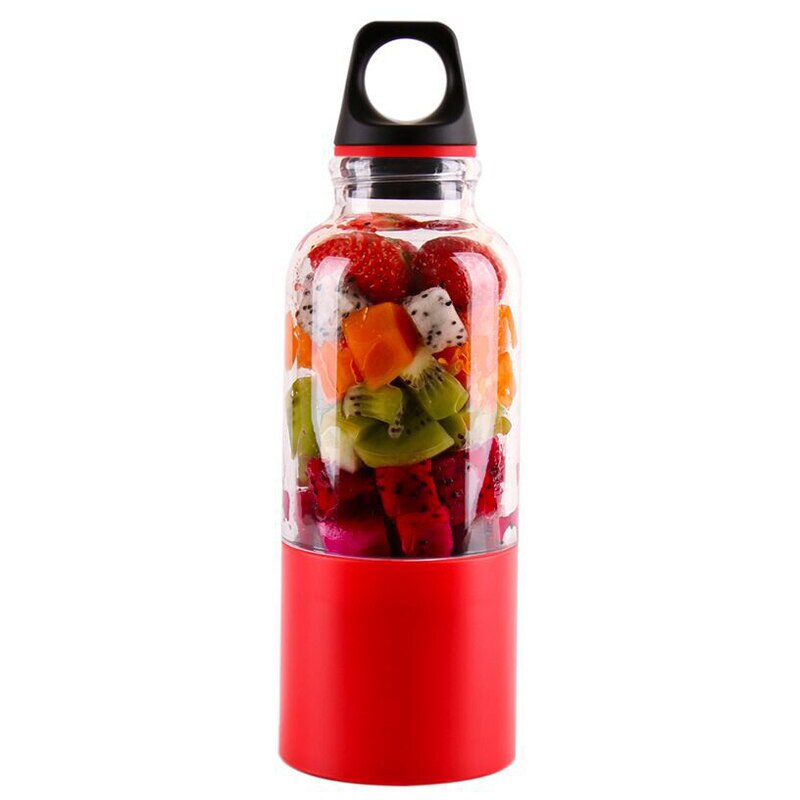 Juicepresser blender elektrisk kjøkkenmikser juicer fruktkopp liten bærbar mini food prosessor 45 sekunder rask juice: Rød