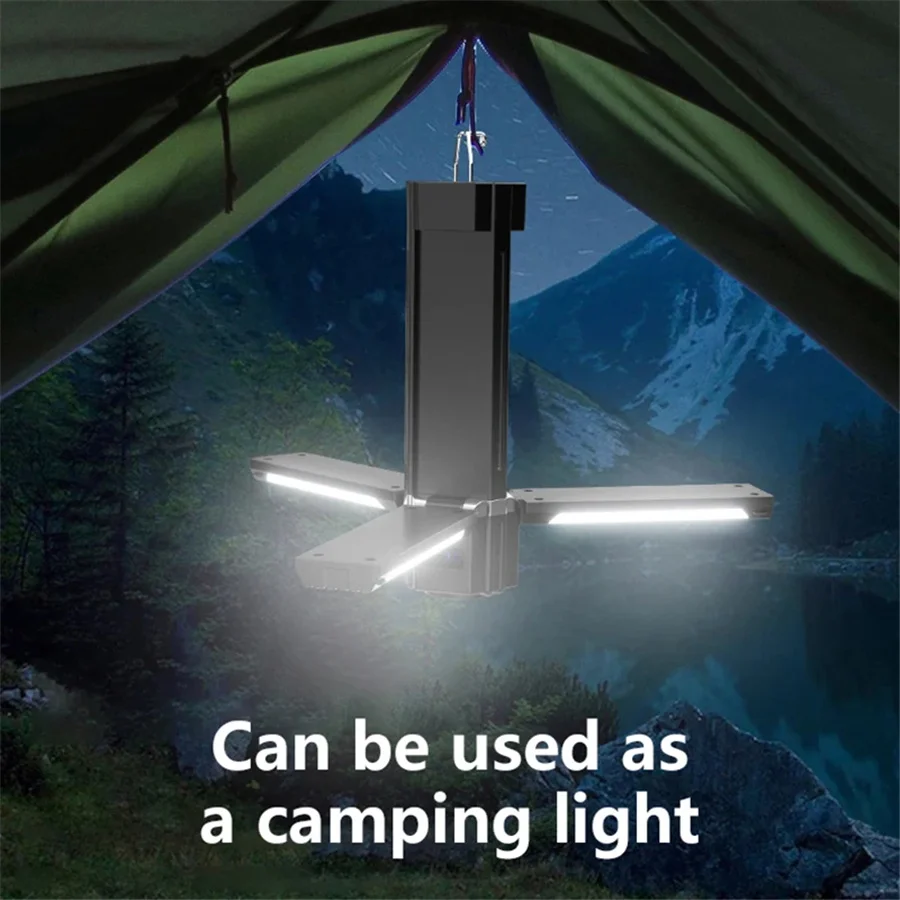 Draagbare opvouwbare LED-buitententlamp Waterdicht campinglicht USB oplaadbaar Noodavondmarkt Worket Light Zaklamp