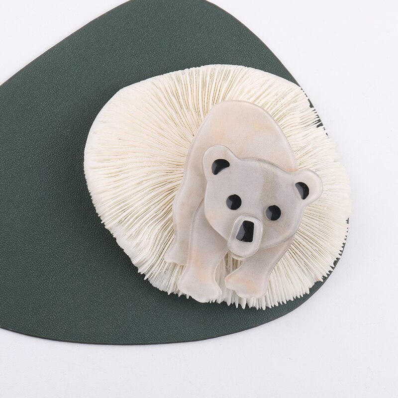 NYN – broche ours mignon bleu rouge blanc pour femmes et enfants , nouvelle fête d'anniversaire en acrylique, meilleurs de noël 5 couleurs: NYN008-4