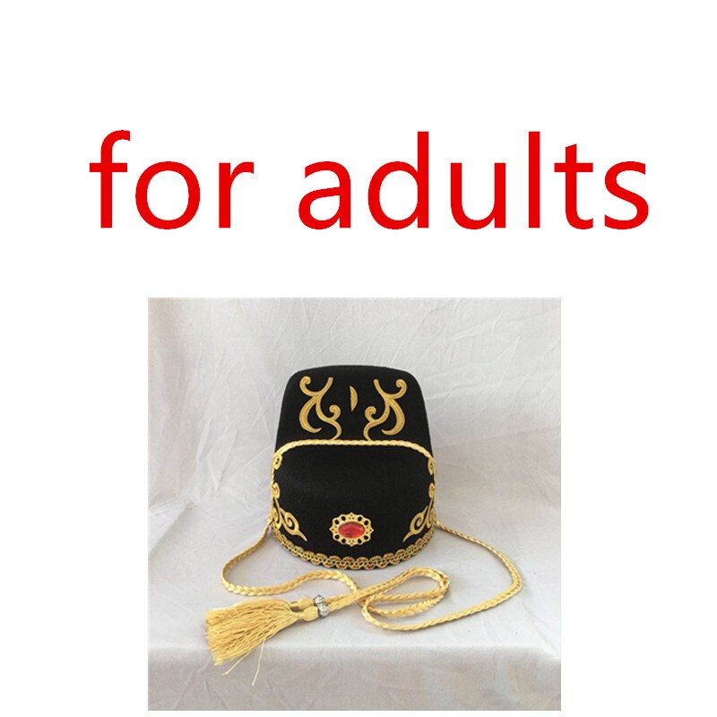 Sombreros de oficial de la Dynasty Han negra, sombrero antiguo chino para adultos y niños, gorros Retro de la Dynasty Song en China: 1-adults