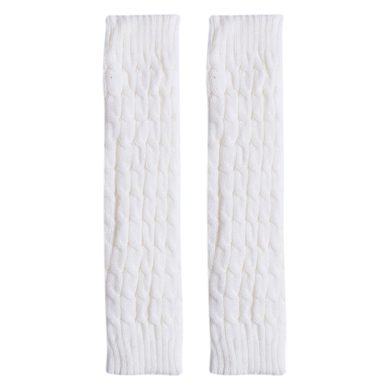 Sexy Women Leg Warmer Winter Warm Knee High Knit Crochet Legging Boot Slouch: White