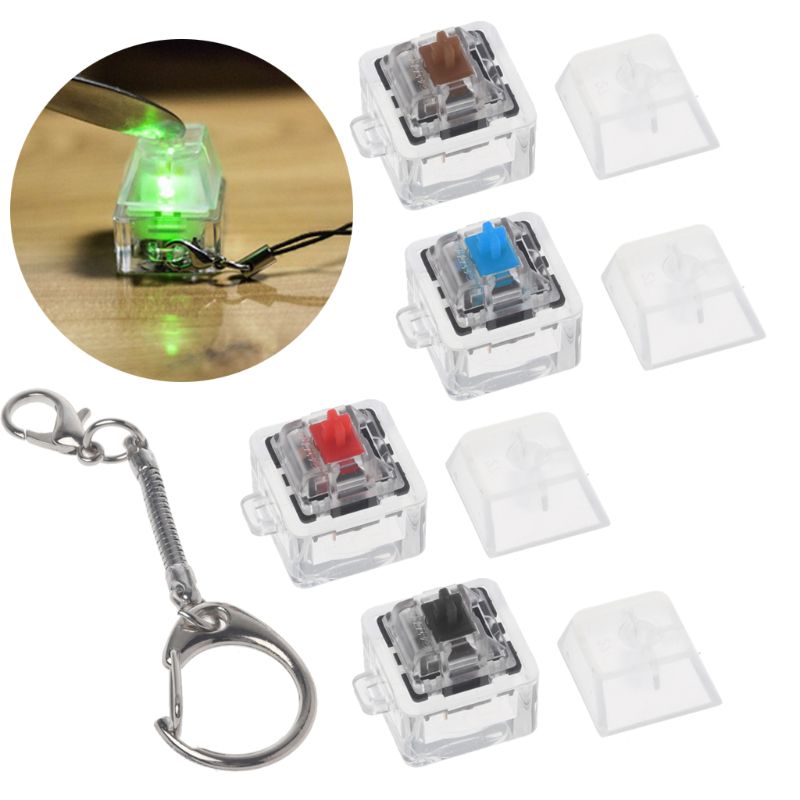 1PC Gateron MX Switch Mechanical Switch Keychain For Keyboard Switches Tester Kit Without LED Light Toys Stress Relief