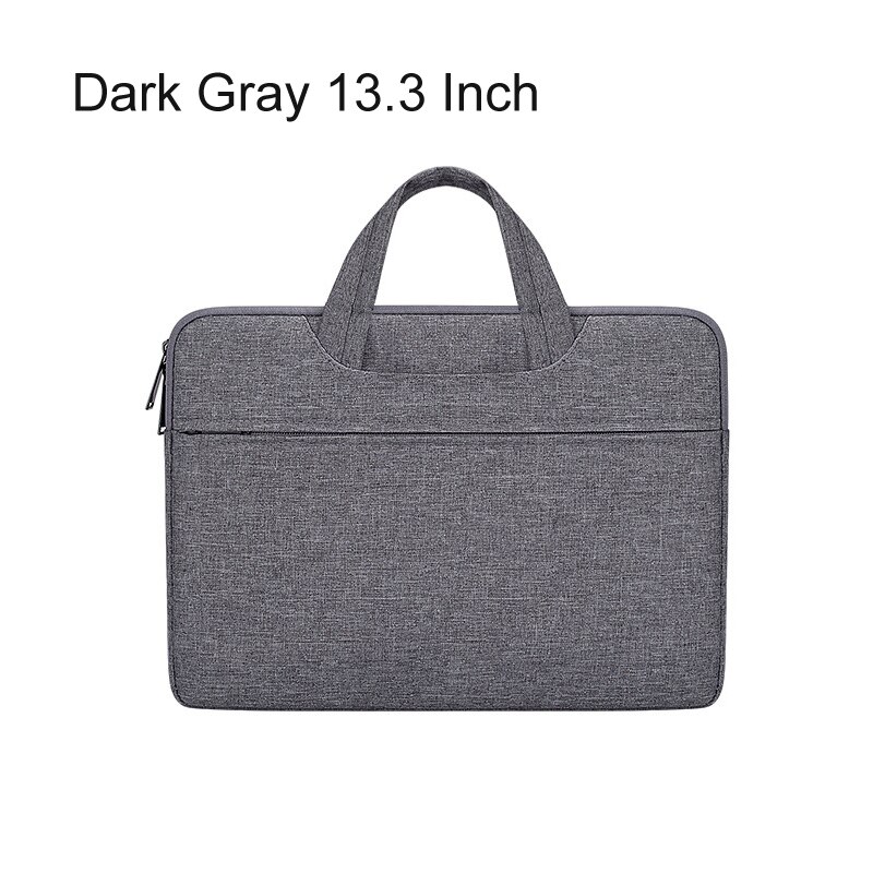 Women Men Bag Laptop Handbag Travel Bussiness Male Briefcase 13.3 14.1 15.6 Inch Notebook Bag For Macbook Air Pro PC Sleeve Case: Dark Gray 13.3 Inch