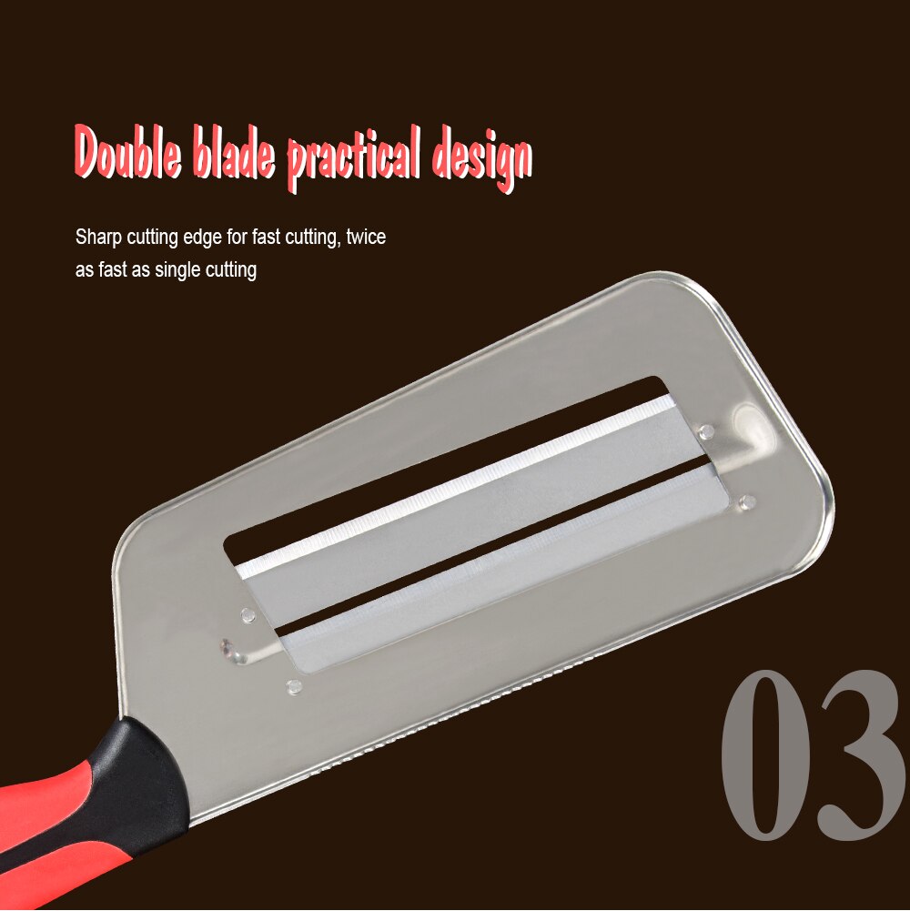 Vegetable Slicer Double 2 Slice Blade Slicing Kitchen Knife Fish Scale Cleaner Knive Cabbage Cucumber Carrot Onion Slicer Peeler