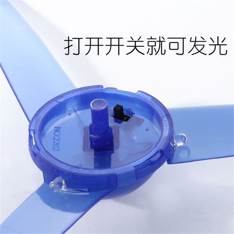 unny Spinning Flyer Luminous Flying UFO LED Light Handle Flash Flying Toys for Kids Outdoor Game Color Random
