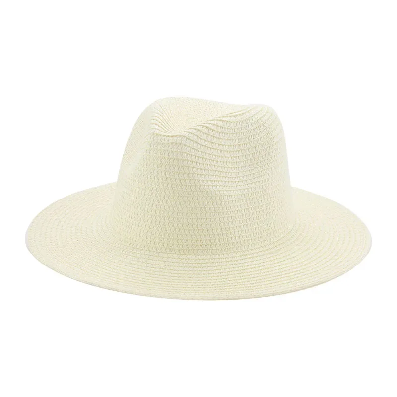 Vrouwen Hoeden Grote Rand 11Cm Mannen Vrouwen Kaki Wit Zwart Stro Hoeden Zon Strand Vrouwen Zomer Emmer Hoeden sombrero De Mujer: Sky Blue