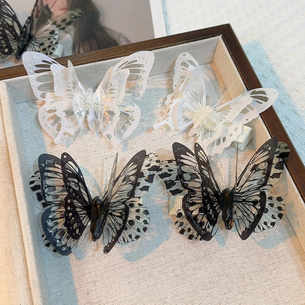 Pinza de pelo de mariposa 3D , pinzas para el cabello con forma de mariposa móvil, horquilla decorativa para el cabello dulce para niñas, diadema, accesorios para el cabello