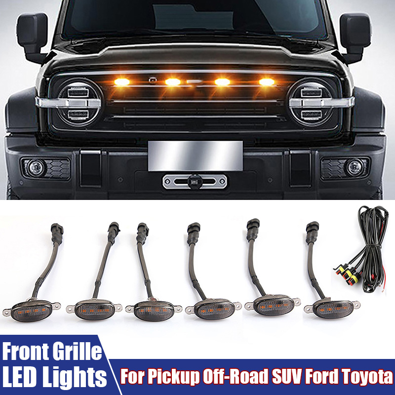 Luces LED universales para coche, luces LED delanteras para parrilla con arnés, lámpara de ojo de águila para camioneta todoterreno, SUV, Ford, Toyota, accesorios para coche