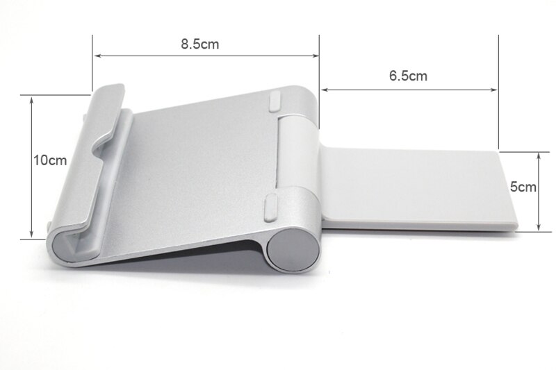 Verstelbare Tablet Standhouder Portable Folding Multi-Hoek Aluminium Houder voor Tablets E-Readers en Smartphones 4 ~ 10.5 inch