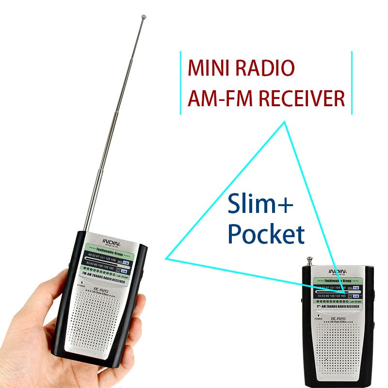 Portable Radio AM FM Built in Speaker Telescopic Antenna Receiver