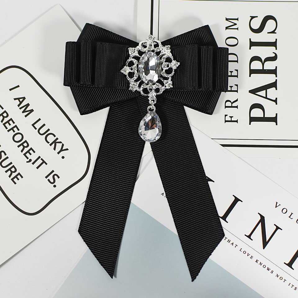 I-remiel – Broche en velours rouge, nœud papillon, col, broches, chemisier, vêtements pour femmes, accessoires, bijoux à la: 4