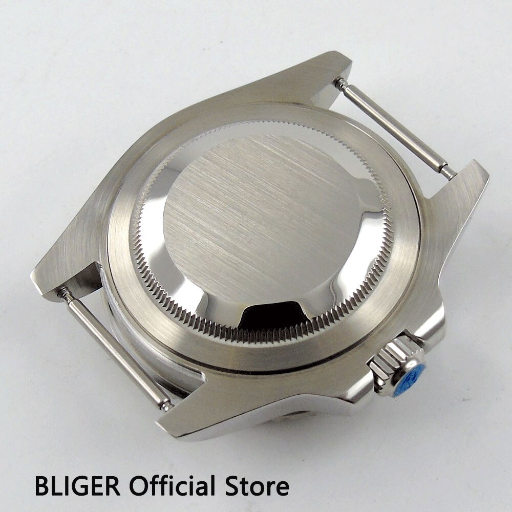 40MM Green Ceramic Bezel Sapphire Crystal Watch Case Fit For ETA 2836 Automatic Movement C99