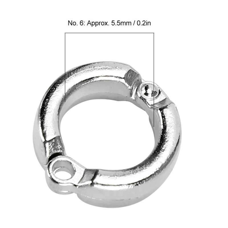 10Pcs Alloy Bird Parrots Foot Outdoor Fly Training Activity Foot Opening Clip Bird Cage Accessory: No. 6 10PCS