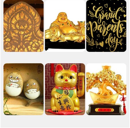 Pintura acrílica dorada , barniz de madera, laca a base de agua insípida, para dibujo para pared textil, artesanías pintadas a mano