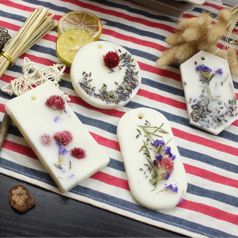 6 Holte Diy Silicone Klei Aromatherapie Tabletten Mallen Ambachten Opknoping Ornamenten Wax Mallen Resin Mold Craft Moulds