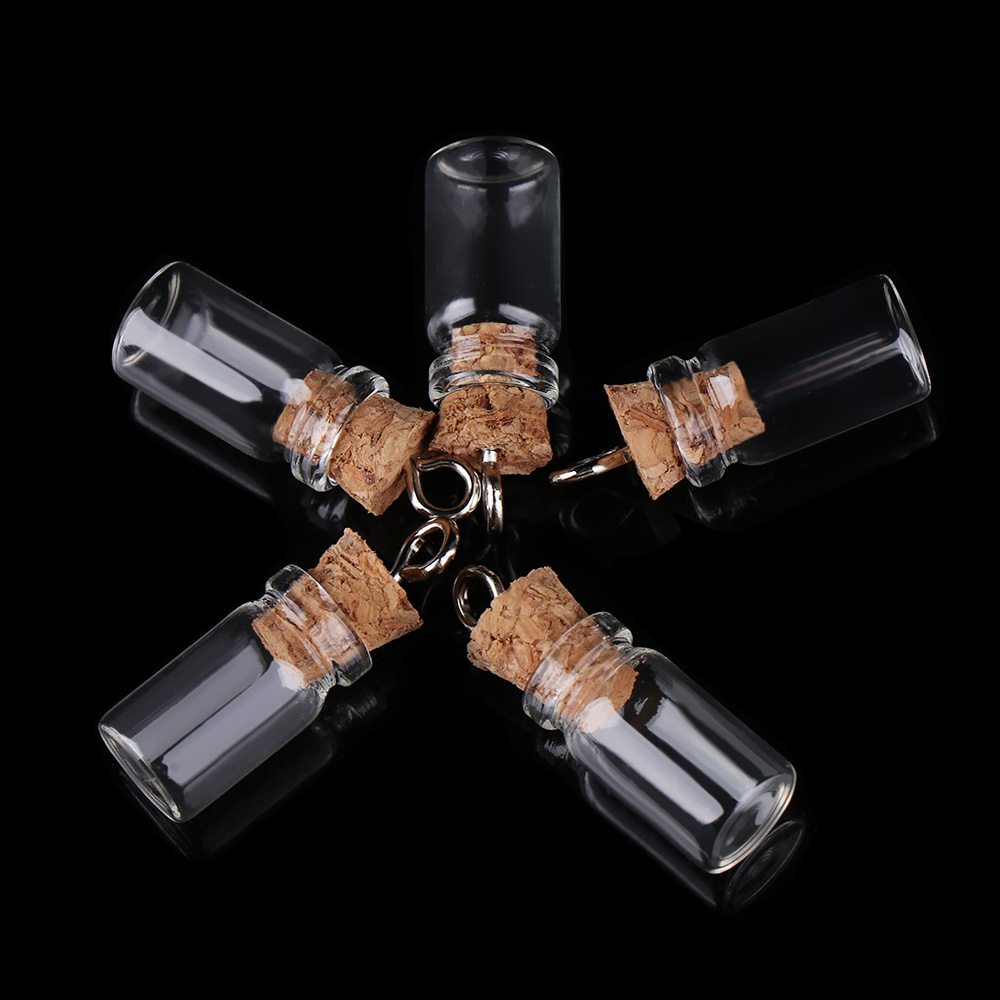 Kleine driftfles glazen potten decoratie diy containers mini goedkope berichtenflesjes ornamenten kurken stop regenboog wensfles