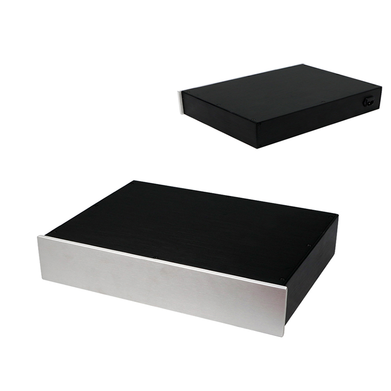 Tokban Audio 4309 431*92*308/358mm All-aluminum Power Amplifier Chassis Enclosure DIy DAC Decoder HFI Preamplifier Case Shell: Orange / 100V