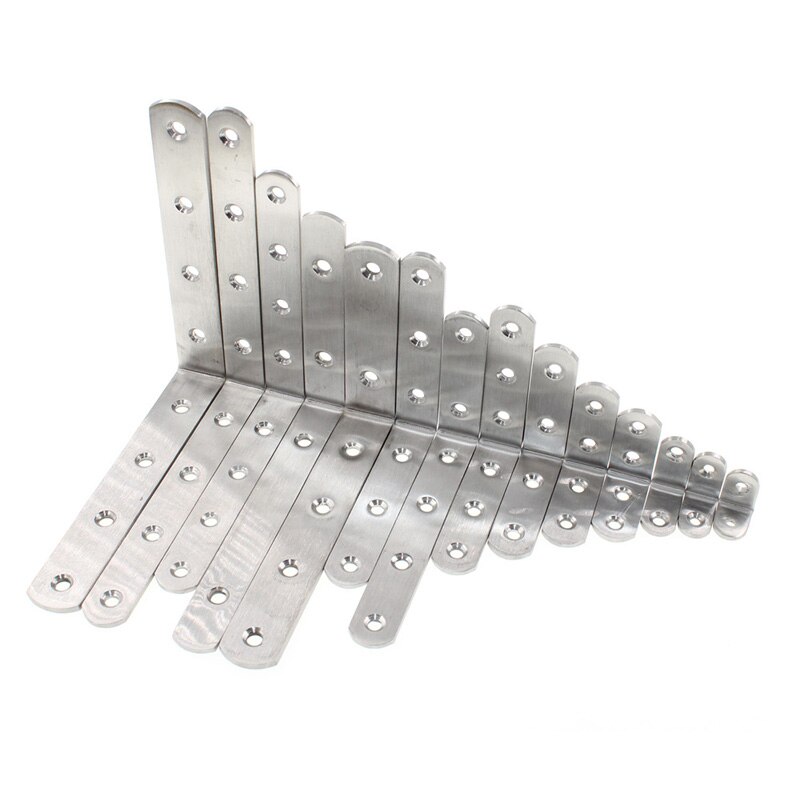 6Pack L Bracket Corner Bracket,Stainless Steel Corner Brace Joint Fastener Shelf Support,90Degree Angle Bracket